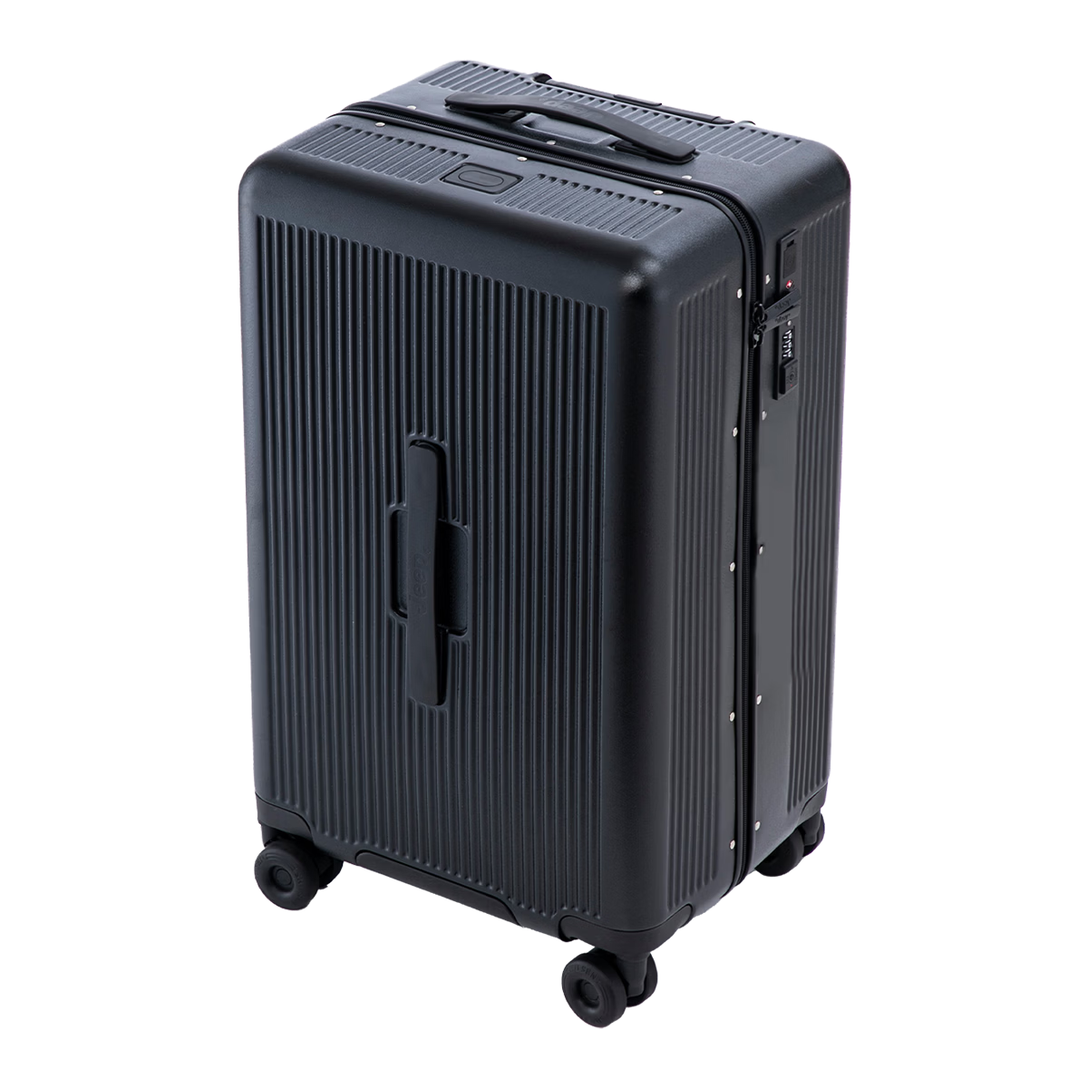 JEEP Small Hard Shell Carry-On Luggage Suitcase with Trolley, Unisex Travel Suitcase with Combination Lock, 20-inch Night Black