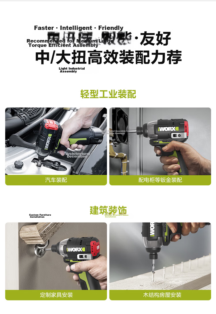 WORX 12V 160N Brushless Electric Impact Driver WU132X.91 (Bare Tool), Lithium Battery Handheld Drill, Electric Screwdriver 10