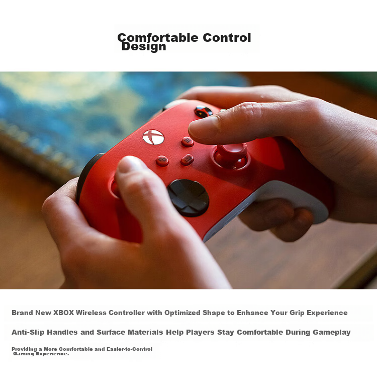 XBOX Microsoft Xbox Wireless Controller Set [Koi Red + Joystick Caps] Compatible with Xbox/PC/Steam Mobile Tablet New Year Valentine's Day Goddess Festival Gift 5