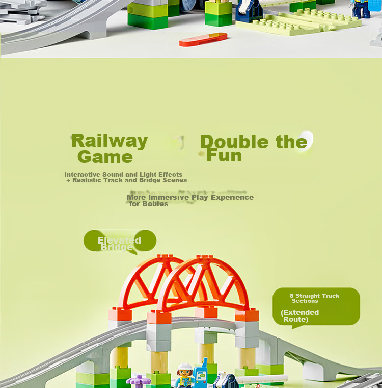 LEGO Duplo 10426 Railway Bridge and Track Set Kids Toys Birthday Gift Large Blocks 4