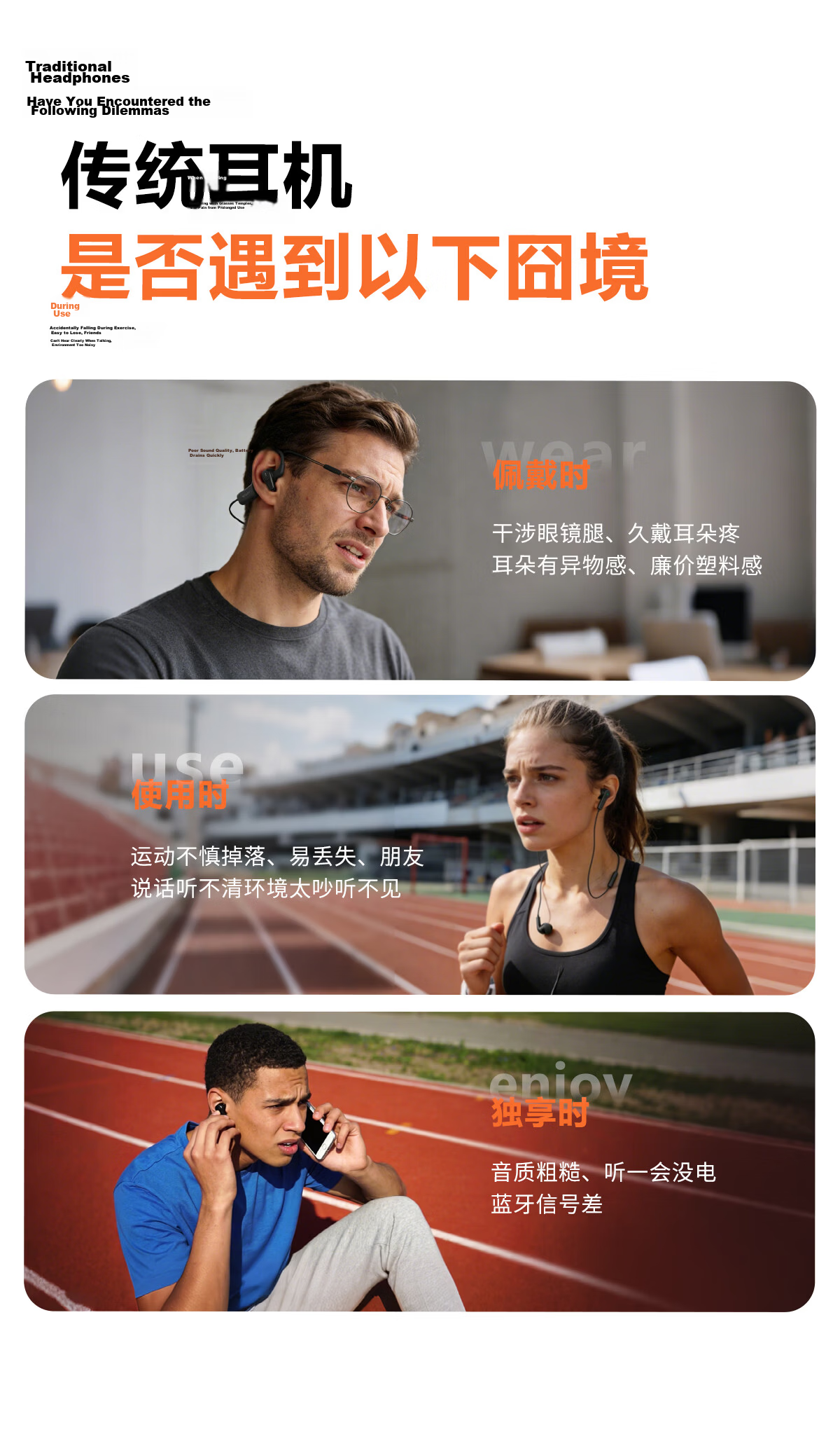 MOJAWA Aerra Bone Conduction Bluetooth Headphones, Open-Ear Non-In Design, Noise-Cancelling with Long Battery Life, Professional Sports Earphones for Marathon, Hiking, Running And Cycling, Iris Blue 3