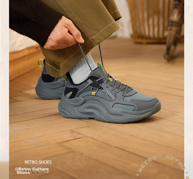 361° Men's Sports Shoes, Pengpai Spring And Summer Breathable Retro Thick-Soled Dad Casual Shoes Running Shoes 672326765-1 6