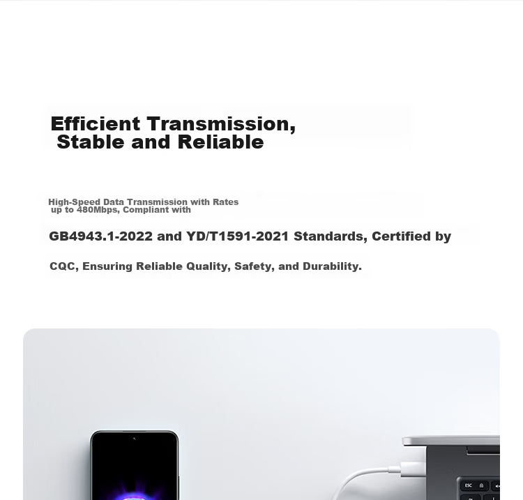 MI Original USB-C Data Cable, 100cm, 6A Charging Cord, White, Compatible with USB-C Port, for Phones And Game Consoles, Charging Xiaomi Redmi/K70 5