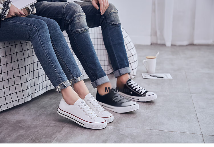 Warrior Canvas Shoes for Men, Low-Top Breathable Sports Casual Shoes with Wear-Resistant Rubber Sole WXY391 White 40 5