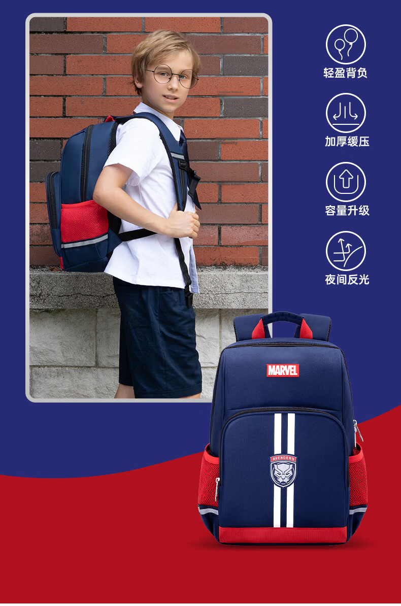 Disney Backpack Primary School Students Grades 3-6 Stationery Set Marvel Gift Box Birthday Present Study Kit 8