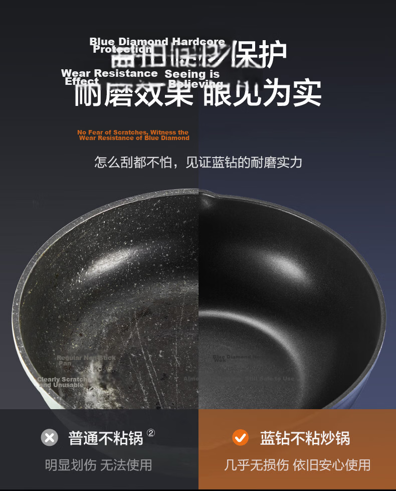 SUPOR Non-Stick Wok, Household Wear-Resistant Frying Pan, Smokeless Flat Bottom Pan, 30CM Stir-Fry Pan, Compatible with Gas And Induction Stoves 4