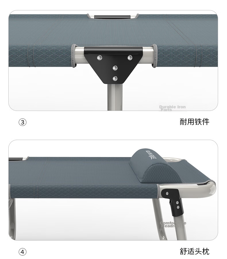 Restar Folding Bed, Single-Person Office Nap Bed, Portable Multifunctional Hospital Accompanying Bed, Nap Aid, Tri-Fold Bed 13