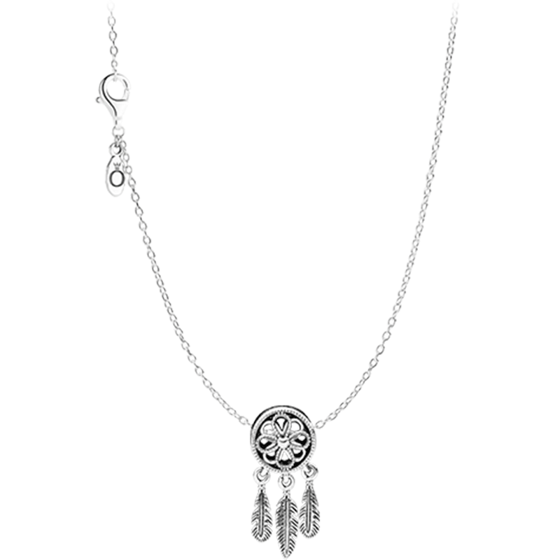 PANDORA Dreamcatcher Floral Hollow Necklace Set Multicolor Dream Versatile Birthday Gift for Girlfriend