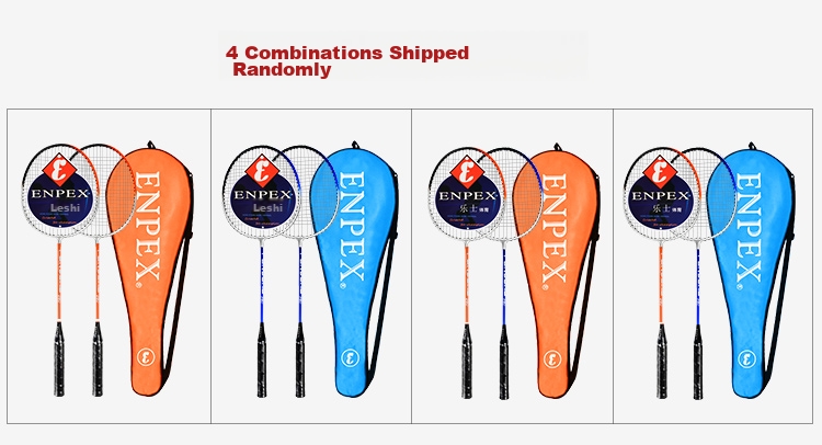 ENPEX Leshi Badminton Racket Double Set Couple Rackets S280 Random Color with 3 Shuttlecocks 2