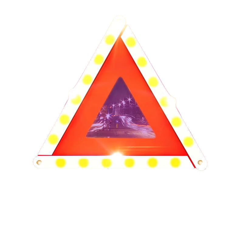 Qu Xing Car Triangle Warning Sign T8 National Standard Reflective Safety Tripod Triangle