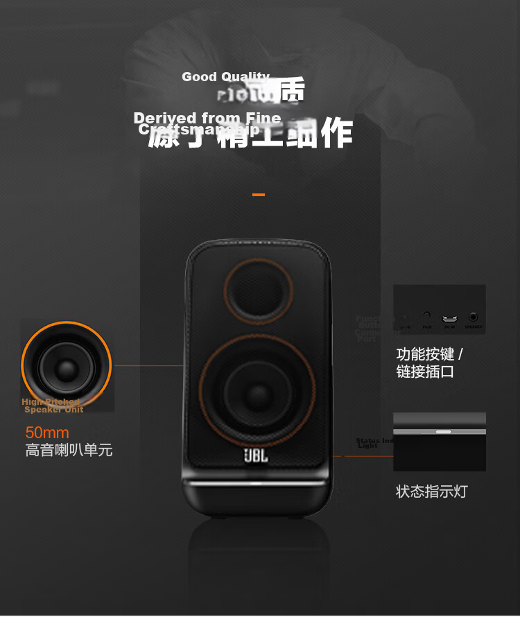 JBL PS3500 Bluetooth Speaker Desktop Computer Speaker Home Indoor Bluetooth Speaker Gaming Subwoofer Birthday Gift White 10