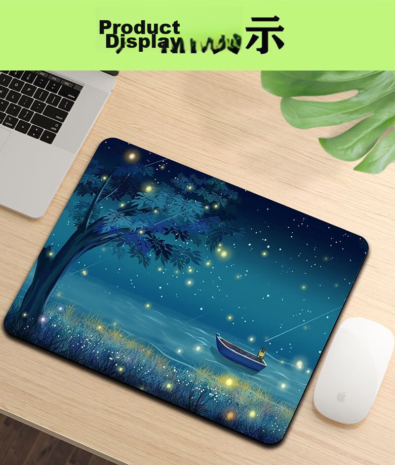 Juyingfeng Mouse Pad, Small Size, for Office And Home Use, Portable, Non-Slip, Washable, Personalized Gaming Mouse Pad, 26*21cm, Morandi Peace Joy Small Size 6