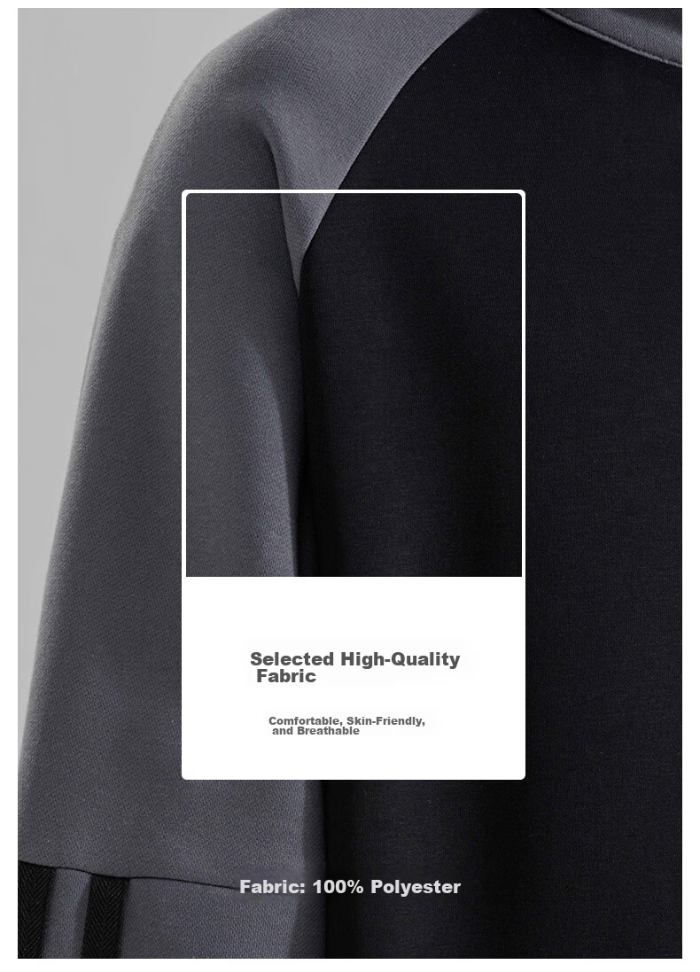 MMOPTOP American-Style Half-Zip Sweatshirt for Men, Spring And Autumn Season, Contrasting Color Raglan Sleeve, Loose Casual Top, 8905 Navy Blue L 4