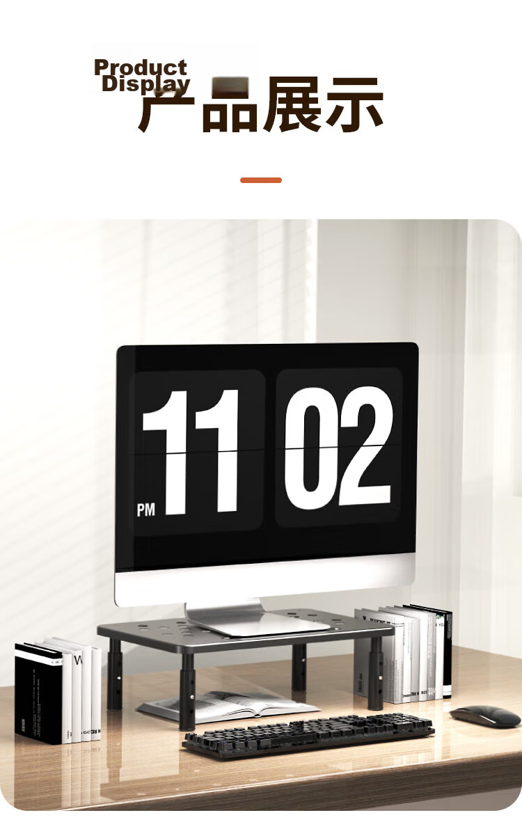 NVV Monitor Riser Laptop Stand Desktop Computer Monitor Stand Desk Organizer Keyboard Storage Base NP-14 18
