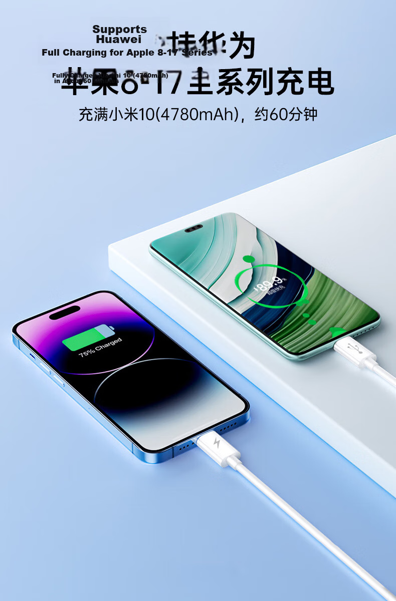 CangHua 3-in-1 Data Cable Apple Type-C Android Multi-Charging Cable for iPhone 18/17/16/15/14/13 Pro Max Xiaomi Huawei Power Cable 5