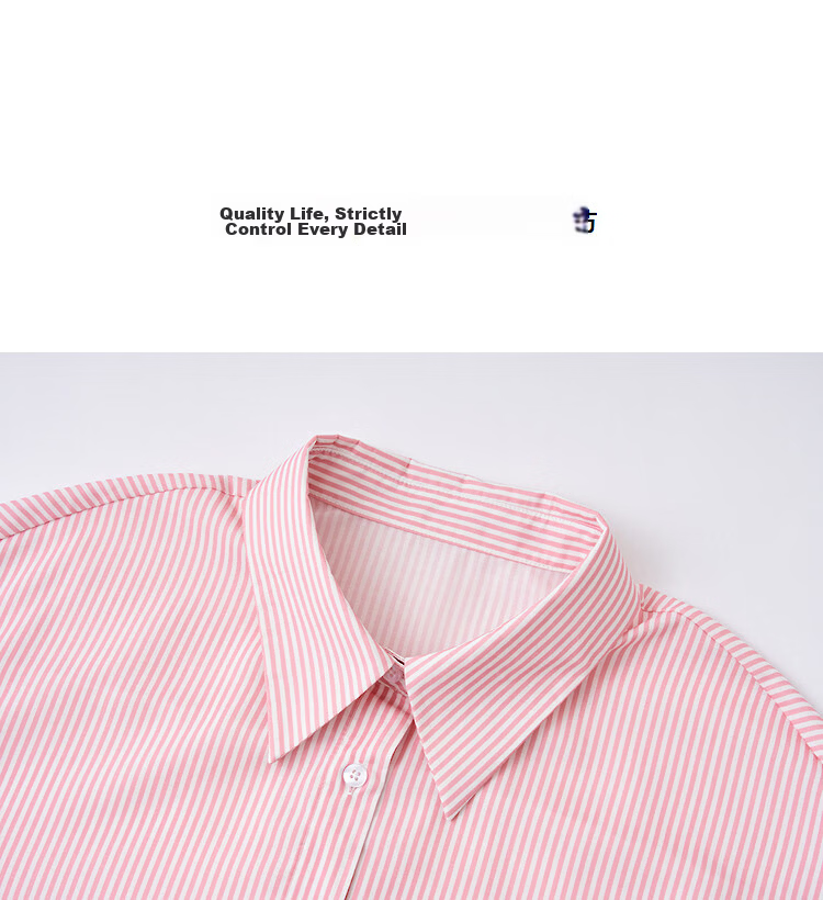 Demana [Smart Sister] Spring Retro Gradient Stripe Shirt Lapel Loose Petite Women's Top 15