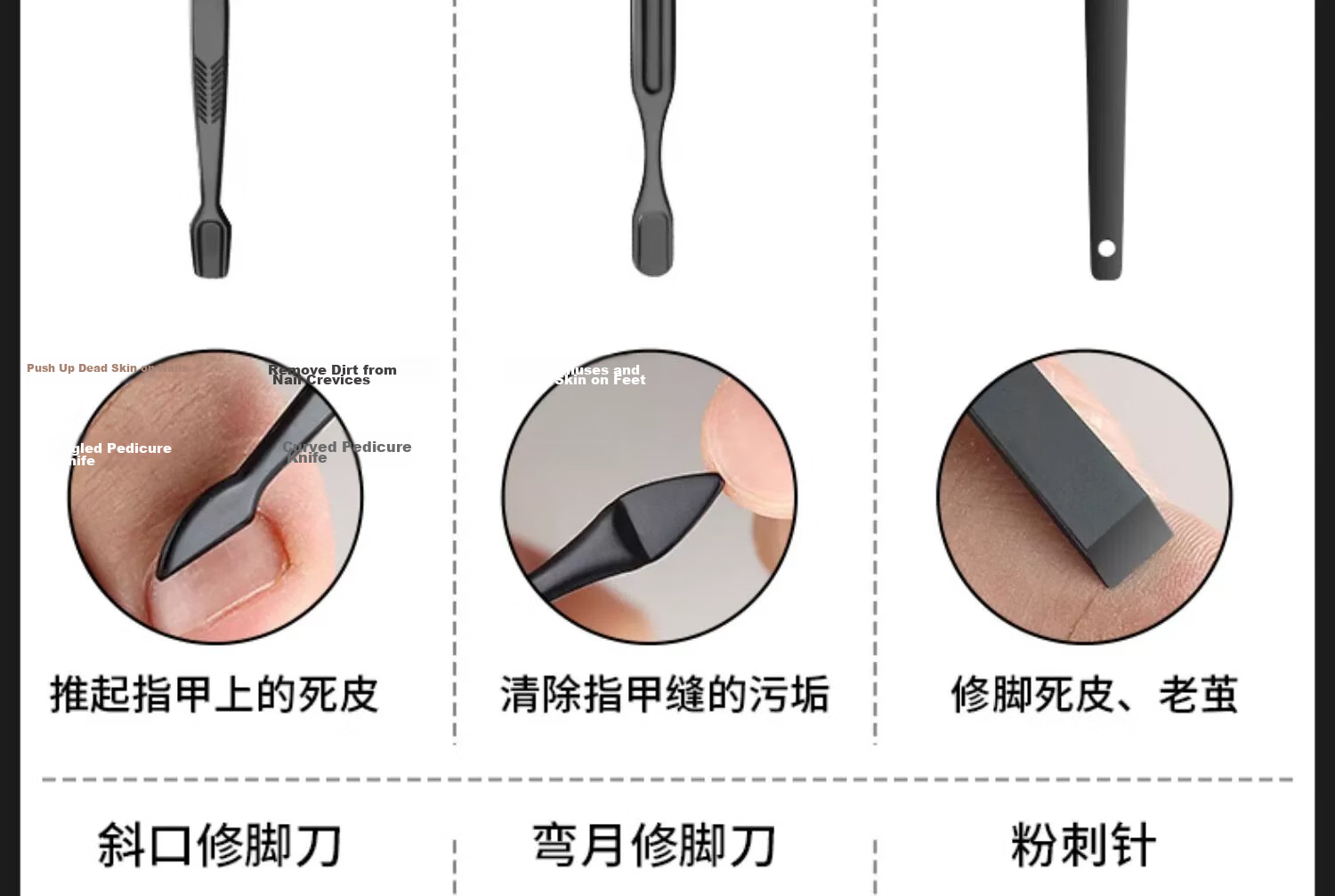 Xiaotianlai Stainless Steel Nail Clipper Set Complete Pedicure Tool Kit Nail Clippers and Cutters 22