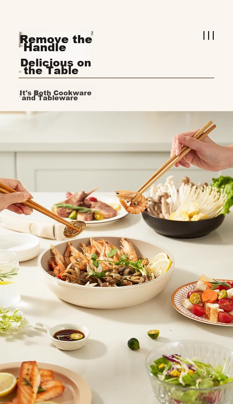 REDCHEF Titanium Ceramic Non-Stick Pan Set with Detachable Handle - Home Cooking Frying Pan, Wok, Frypan, Soup Pot Cookware Set 11