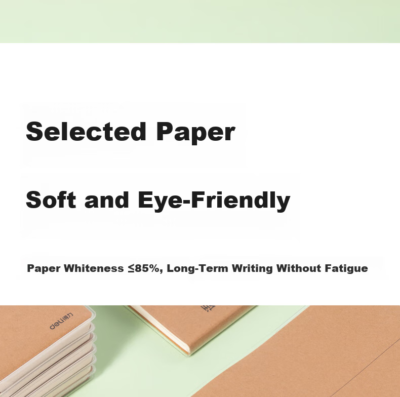 Deli 16K (B5) Large Capacity 96-Sheet 4-Pack Kraft Paper Notebook Set T1696-A 13