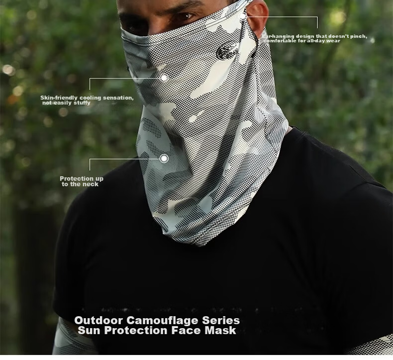 Cheguimu Sun Protection Skin-Friendly Neck Gaiter Mask, Windproof And UV-Resistant Outdoor Face Covering for Cycling, Hiking, And Sun Protection, Sea Pink 12