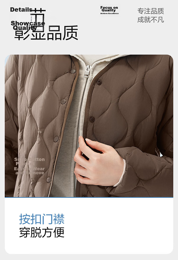 Bosideng Women's Spring and Autumn 90% Down Lightweight V-Neck Slim Short Casual Jacket Gift Mall Same Style 21