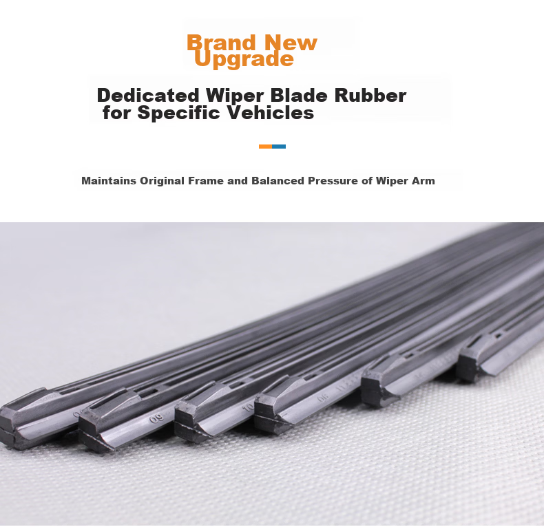 Ouji Car Wiper Blade Rubber Strip, Windshield Wiper Rubber Strip for Cadillac XT5, Compatible with Original Three-Section Design, Dedicated Rubber Strip 4