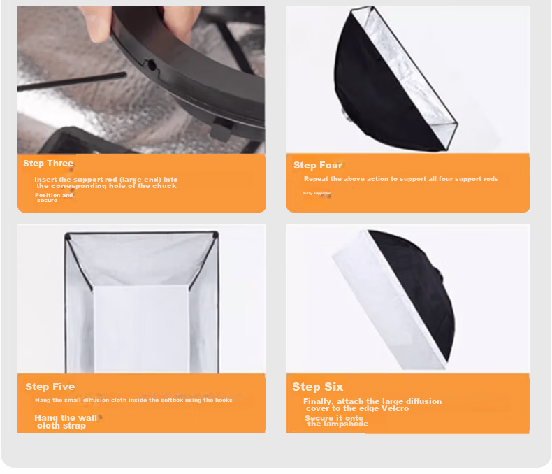 Beiyang Softbox, Portable Photography Studio Light, Fill Light Accessory, Flash Light Ball, Softbox, Diffusion Cloth, Foldable Square Softbox 26