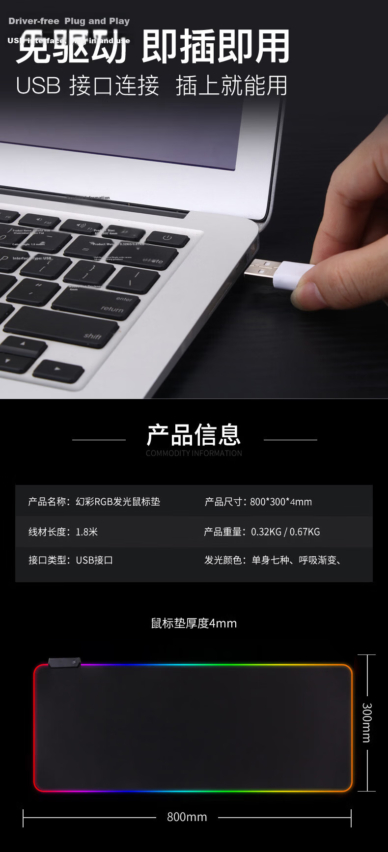 Lingshe Wrist Guard Mouse Pad, Women's Hand Wrist Protector, Hand Rest Pad for Office, Non-Slip Mouse Pad, Laptop Keyboard Wrist Support Pad, Lavender Purple, H68 4