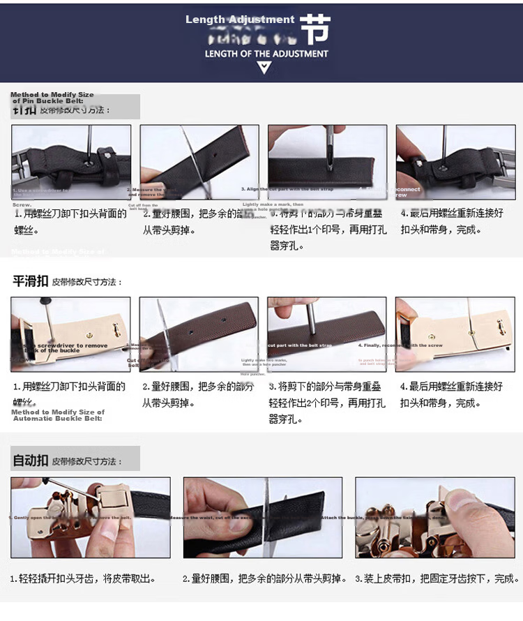MEXICAN Men's Genuine Leather Pin Buckle Business Casual Trendy Belt Birthday Gift for Men and Dad 28