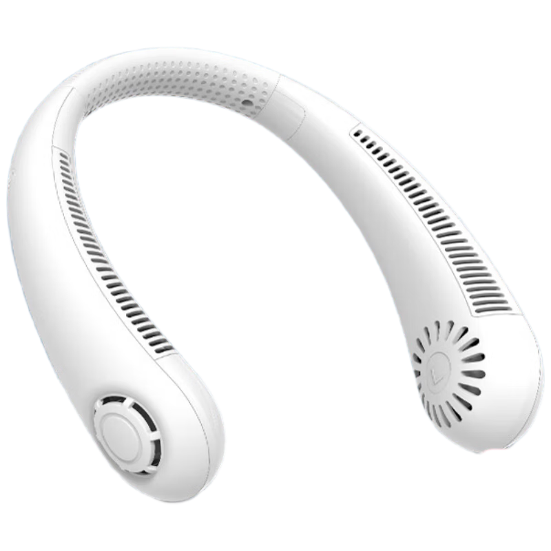 Calayo Neck Hanging Portable Mini USB Rechargeable Long-lasting Fan Lazy Neck Hanging Office Student Dorm Outdoor Fan A6x/A6S White