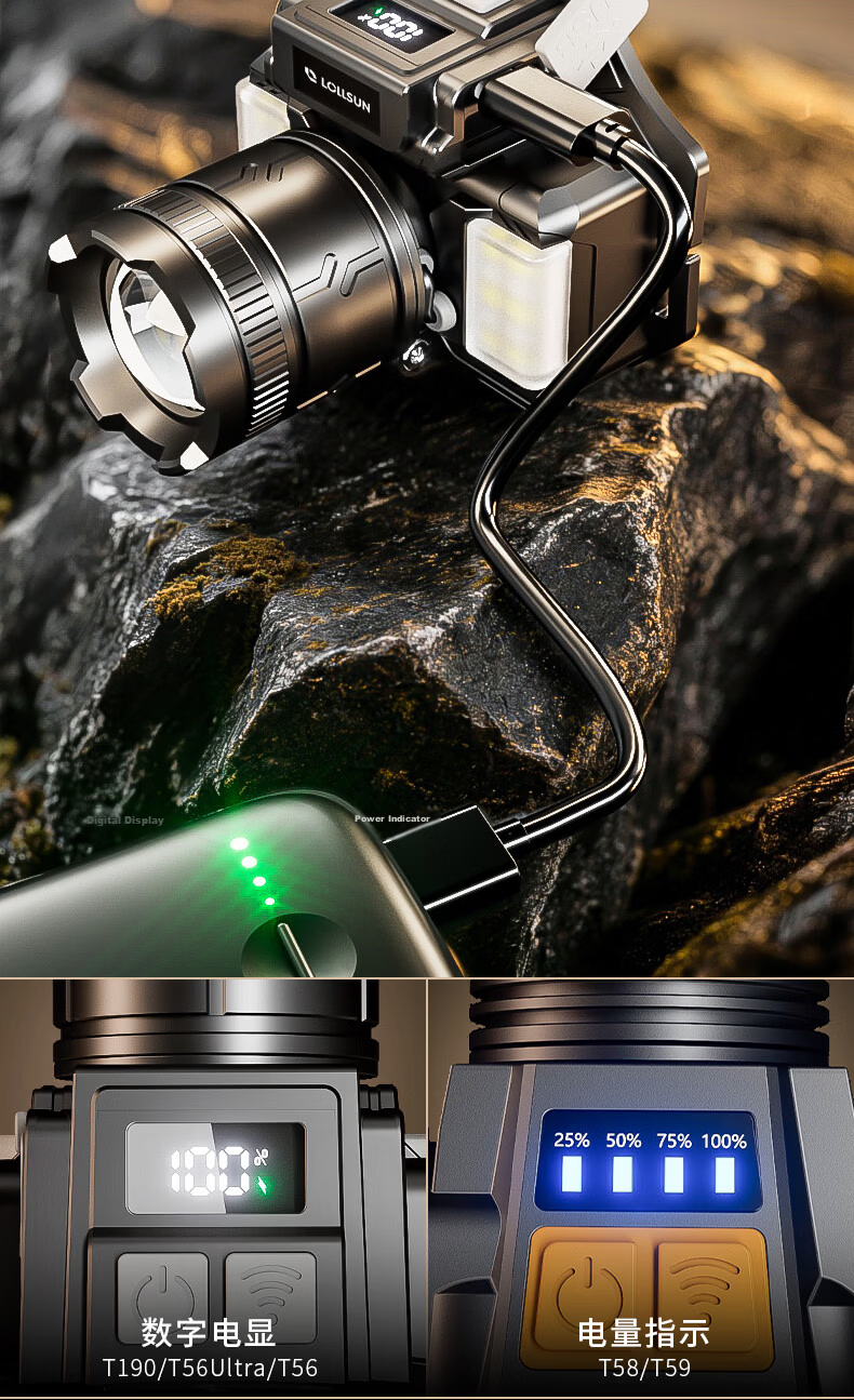Dexu Headlamp Head-Worn Outdoor Ultra-Long Battery Life 100 Lumens Mountaineering Hiking Night Fishing Beachcombing Construction Home Use Super Bright Spotlight 12