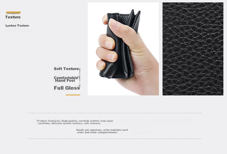 MEXICAN Genuine Top-Grain Leather Business Wallet for Men, Fashionable Short Wallet with Multiple Card Slots, Horizontal Design, Birthday Gift for Me 7