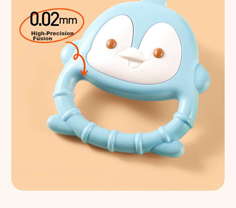 Auby Infant Baby Rattle Teether Toy for Newborns 0-1 Year Chewable Grasping Training Full Moon Gift 15
