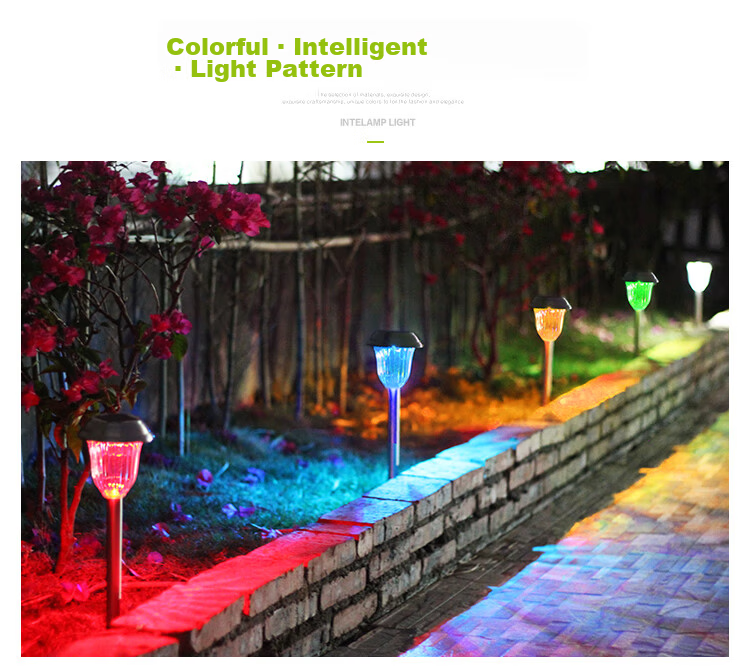 Intelamp Solar Lawn Light, Garden Villa Garden Home Waterproof Outdoor Ground Stake Grass Light, Atmosphere Decorative Landscape Light 4