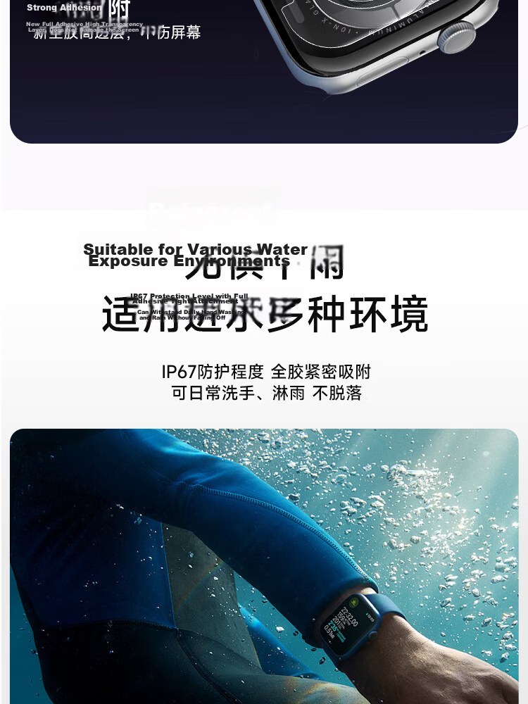 Mohou [2-Pack] Hydrogel Film for Apple Watch Series 11/10, Full Screen Coverage, Automatic Positioning, Protective Anti-Scratch Anti-Fingerprint HD Film 11