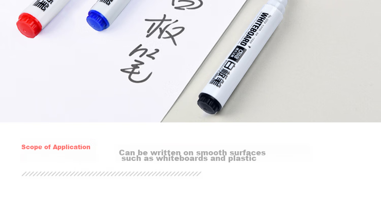 Dile Preferred Series Erasable Whiteboard Markers Water-Based Pens Office Stationery Black Blue Red 10pcs/Box 33014 Mixed Colors 14