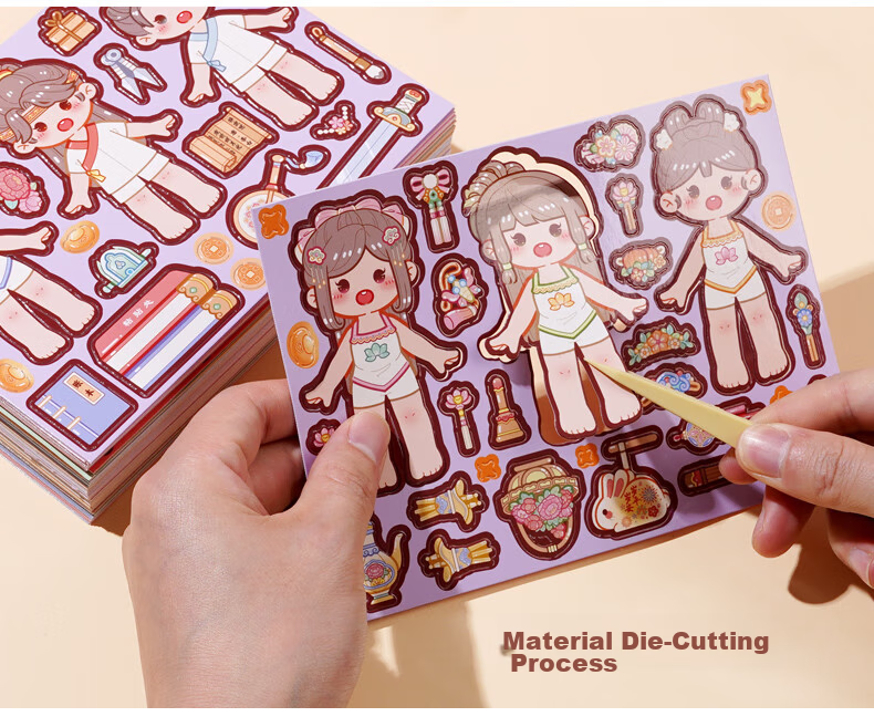 Xiao Ma Shu Quiet Book Jiangnan Travel Notes No-Cut Children's Educational DIY Toy DIY Sticker Girl Birthday Gift 20