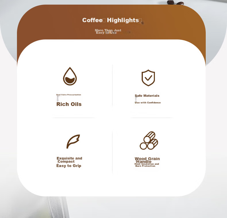 Mongdio Mocha Pot Double Valve High Pressure Hand Drip Coffee Maker Home Espresso Machine Black 2-Cup 90ml 2