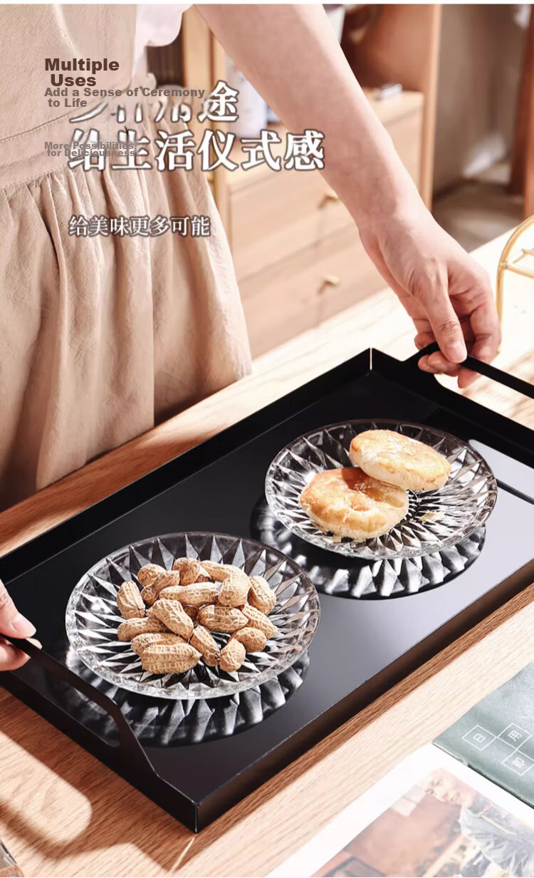 CRISTALGLASS Fruit Plate Nut Snack Small Glass Dish Set Appetizer Dessert Bone Tray Dining Table Waste Bone Plate 8