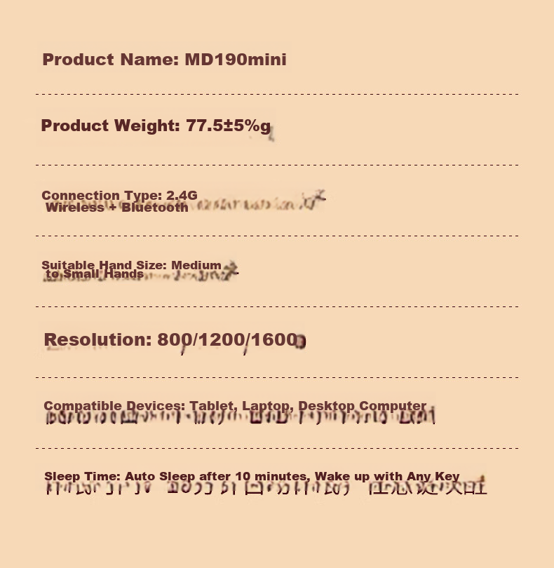 B.O.W Hangshi MD190mini Wireless Bluetooth Dual-Mode Office Mouse Ergonomic Vertical Mouse for Small to Medium Hands Compatible with Tablet Laptop Desktop Gray Black 18