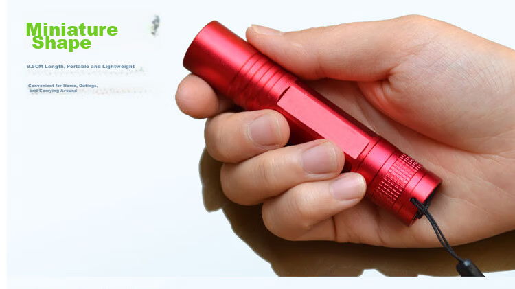 BWNK Aluminum Alloy Splash-Proof No.5 High Brightness Portable Flashlight Gift Box Set Blue 11