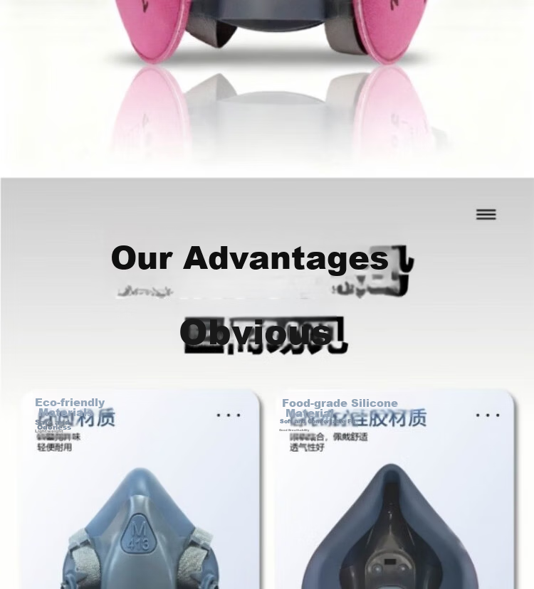 Puda Dustproof Mask Industrial Dust Grinding Welding Renovation Spray Coal Mine 410+2097 (KP100) Activated Carbon Cotton Three-Piece Set 2