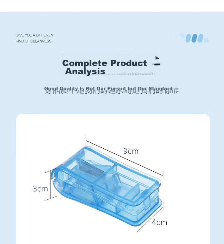 Xinqin Portable Weekly Pill Organizer, Medicine Storage Box with Double-Layer 8 Compartments, Multifunctional Container for Pills And Tablets 16