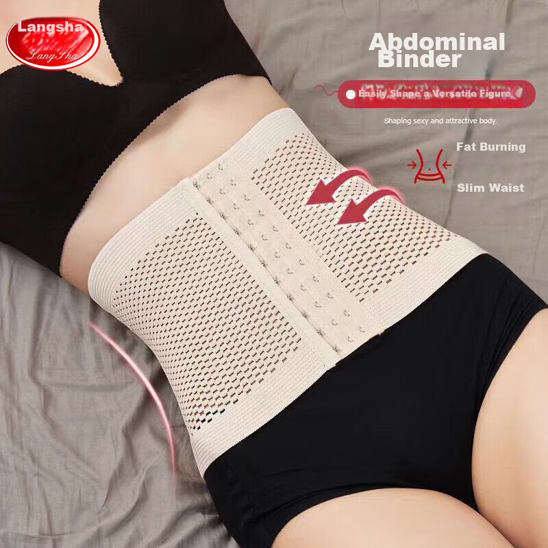 Langsha Women's Waist Slimming Shapewear Belt Thin Postpartum Abdomen Control Waist Trainer Strong Waist Cincher