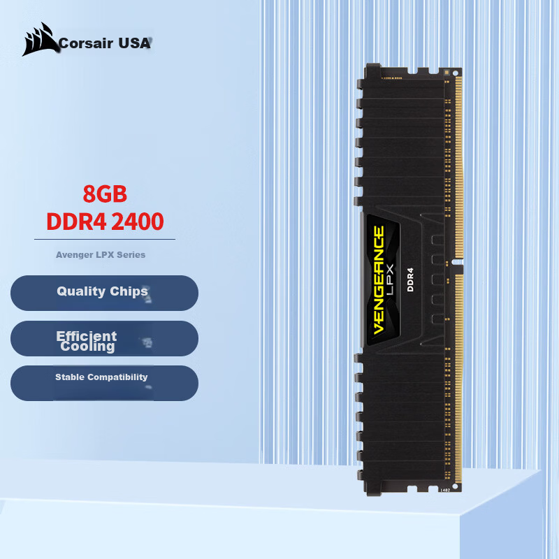 USCORSAIR 32GB (16GBx2) DDR4 3600 Desktop Memory Kit Vengeance LPX White C18 Gaming RAM