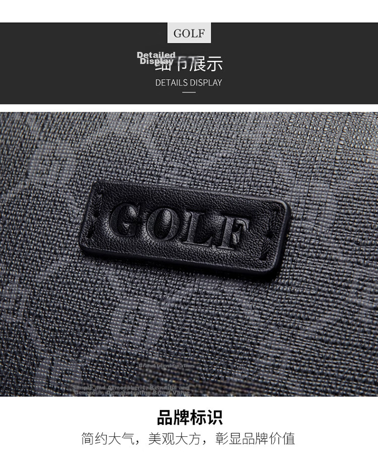 GOLF Men's Large Capacity Chest Bag Printed Crossbody Shoulder Bag Casual Business Small Backpack Phone Bag Trendy Sports Bag 25