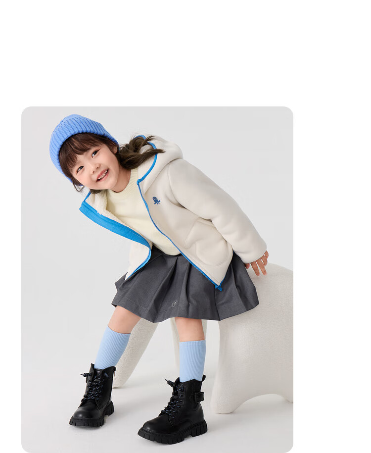 BALABALA Children's Clothing, Girls' And Boys' Outerwear, New Autumn And Winter 2025 Collection, Fleece Fabric, Anti-Static, Warm, 209425105202 18