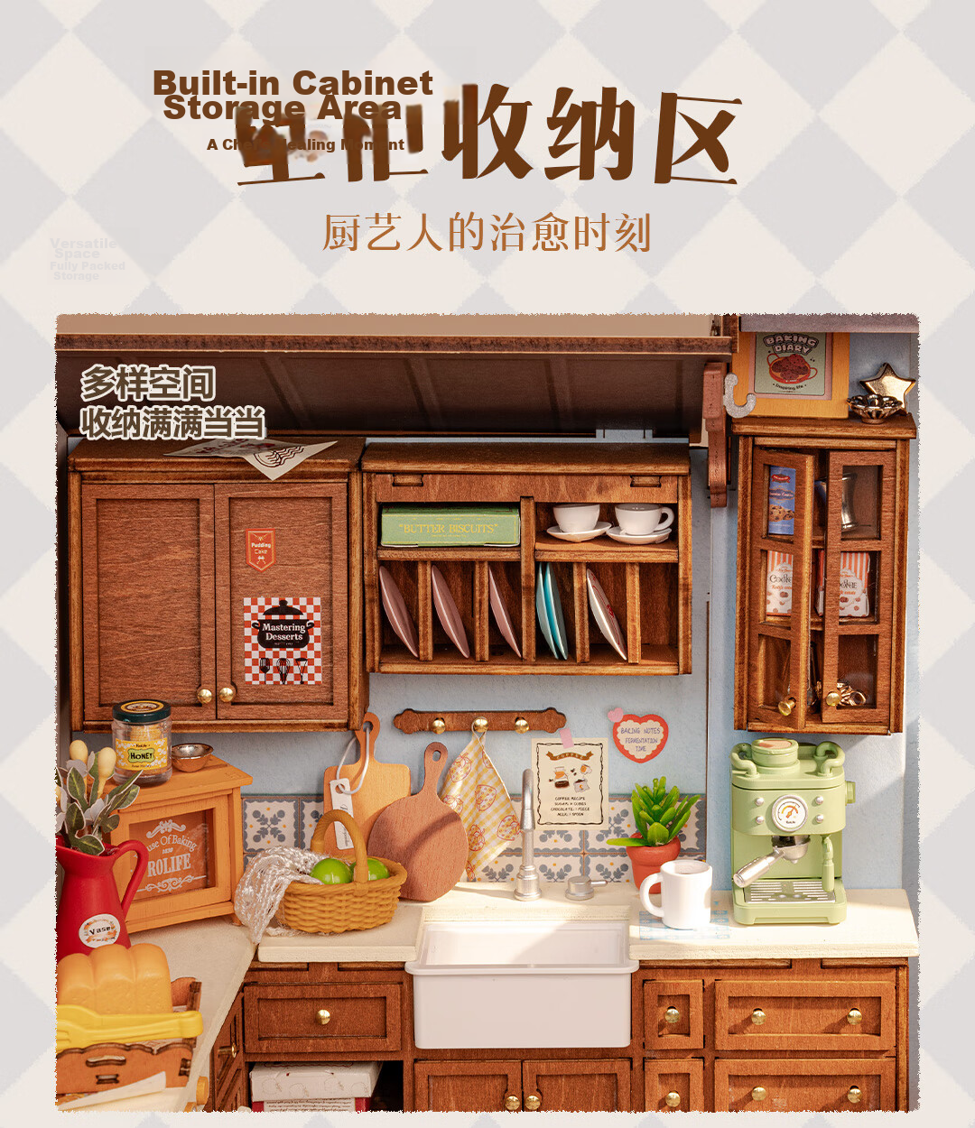 Rolife French Light Sweet Dessert Shop DIY Dollhouse Building Blocks Toy for Adults, Children's Mid-Autumn Festival Birthday Gift for Girls 19