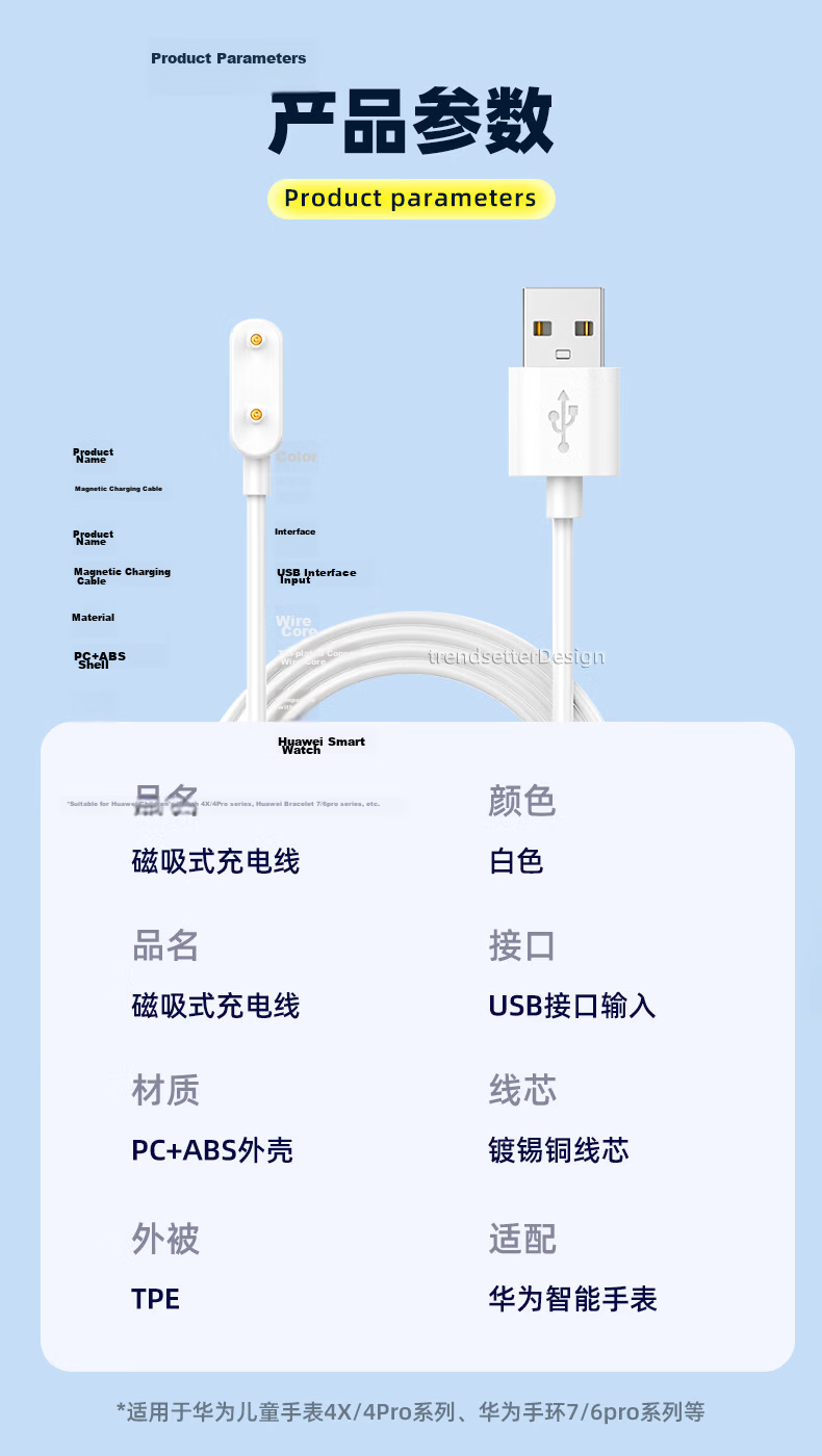 Trendsetter Magnetic Charging Cable for Sennheiser AS800/S803/AS811/S810/Openrun Pro Bone Conduction Bluetooth Sports Headphones, Type-C Charger Cable 10
