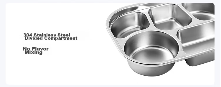 JD Jingzao Lunch Box 1.5L 304 Stainless Steel Microwave Safe Insulated Bento Box with 5 Compartments and Utensils for Students and Office Workers 20
